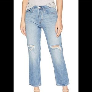 Calvin Klein High Rise Straight Crop Denim
